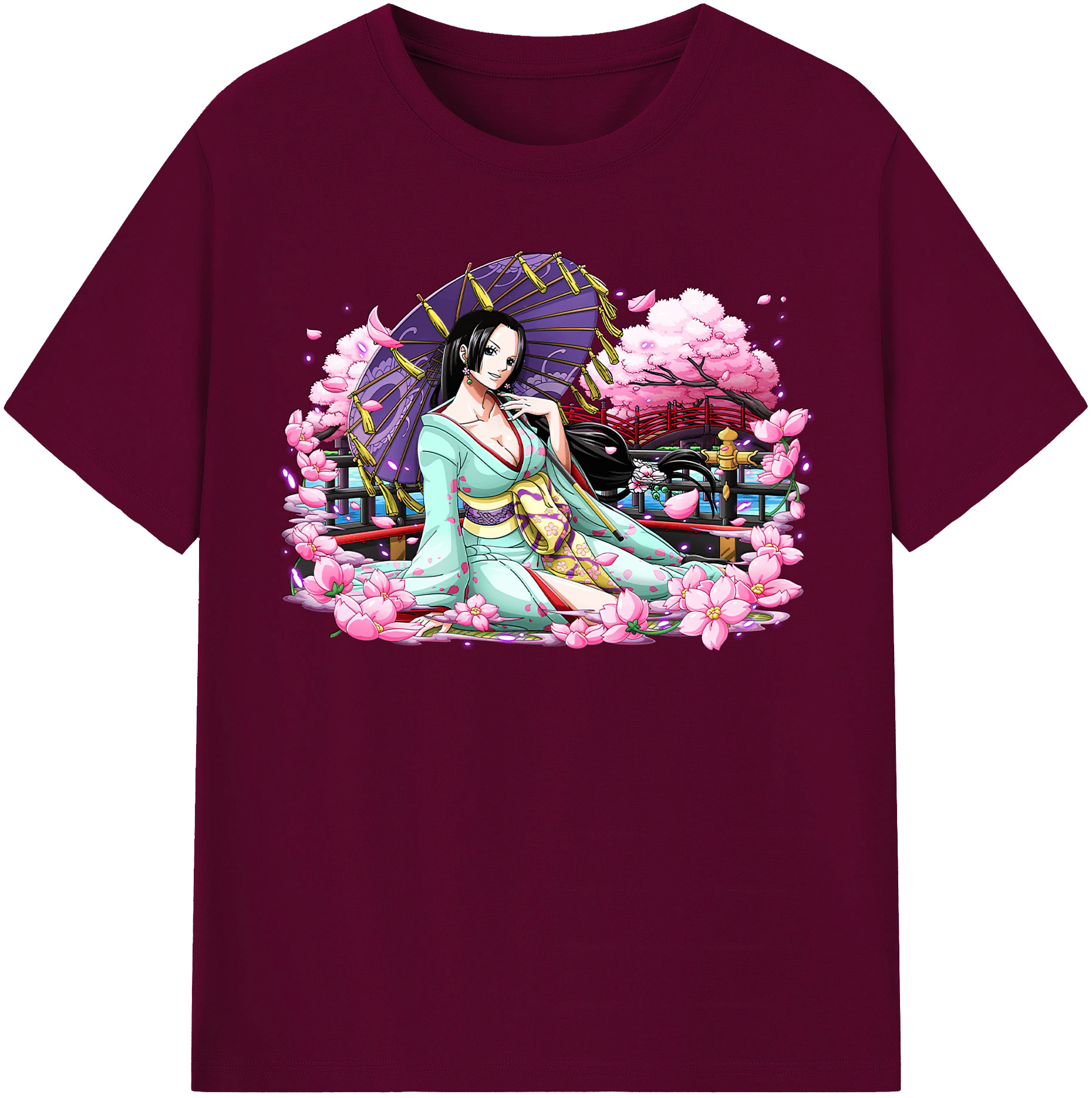 ワンピース ボア・ハンコック ONE PIECE Boa·Hancock レディースカジュアルプリントTシャツ（綿100％）